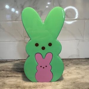 Peeps 9” WOODEN NESTING BUNNIES Easter Decor Mint & Pink NEW Stacking Puzzle